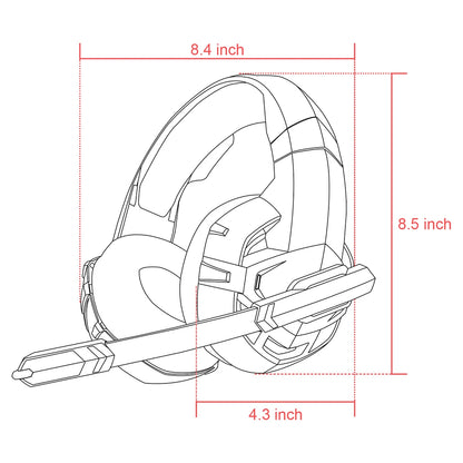 Gaming Headphones Wired Stereo With Mic For PC Xbox One /Laptop