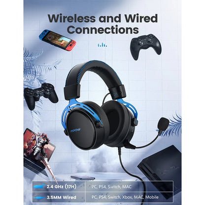 2.4G Wireless Gaming Headset with Microphone PS4 3.5mm Wired XBOX / PS4