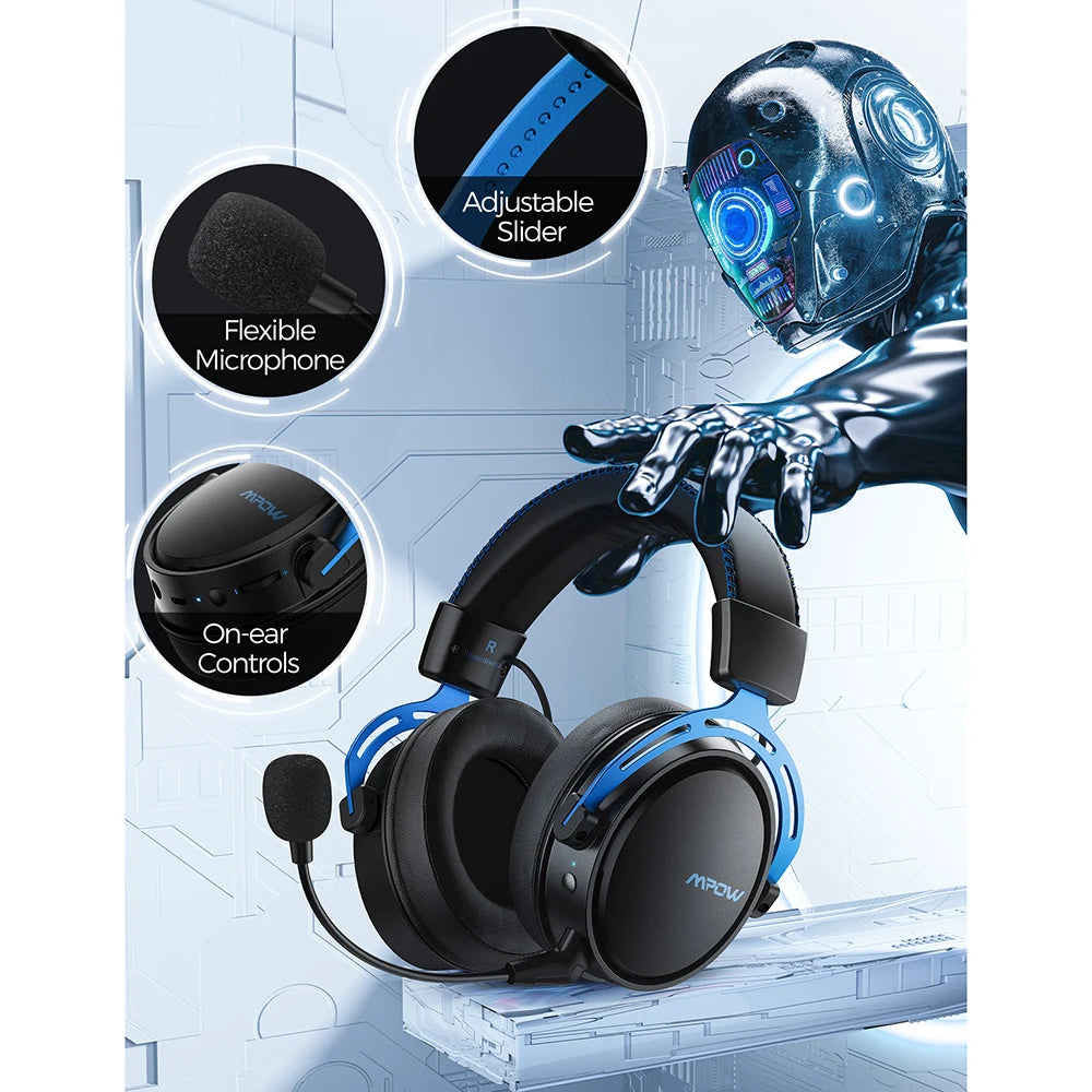 2.4G Wireless Gaming Headset with Microphone PS4 3.5mm Wired XBOX / PS4