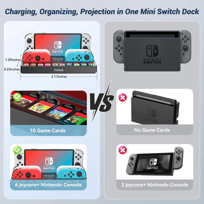 Nintendo Switch Joycon charger TV Dock and Game Card Slot