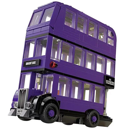 419pcs The Knight Bus Purple Triple-decker