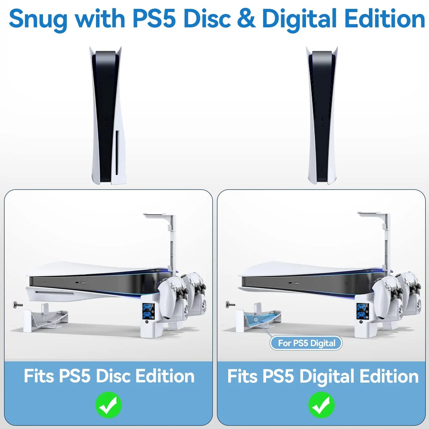 PS5 Horizontal Double fan Cooling Stand