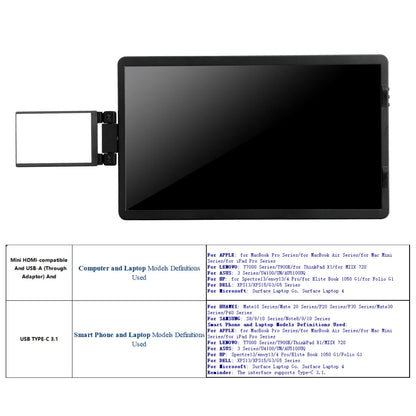 14.6 Inch LCD Laptop Monitor Foldable Screen