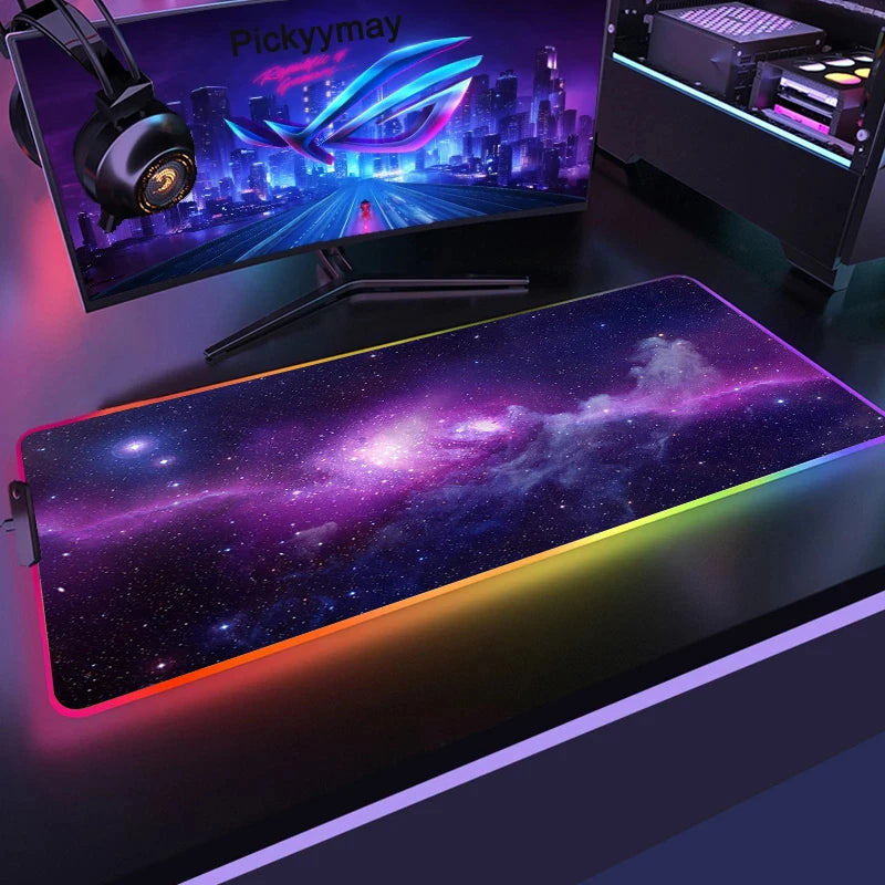 Space Large RGB  LES Gaming Mouse Pad