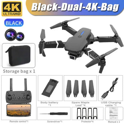 E88P Drone 4K with 1080P Wide Angle Dual HD Camera