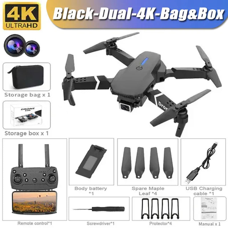 E88P Drone 4K with 1080P Wide Angle Dual HD Camera