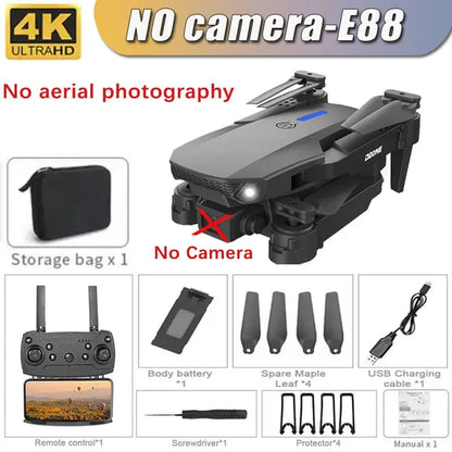 E88P Drone 4K with 1080P Wide Angle Dual HD Camera