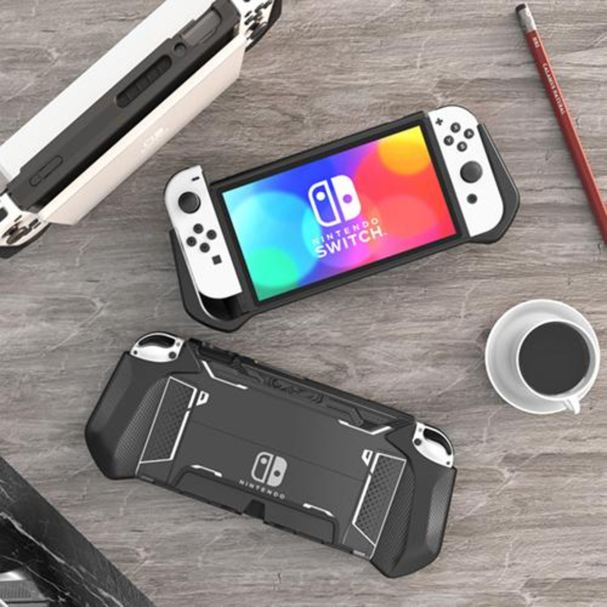 Dockable Protective Grip Case for Nintendo Switch OLED Model (2021)