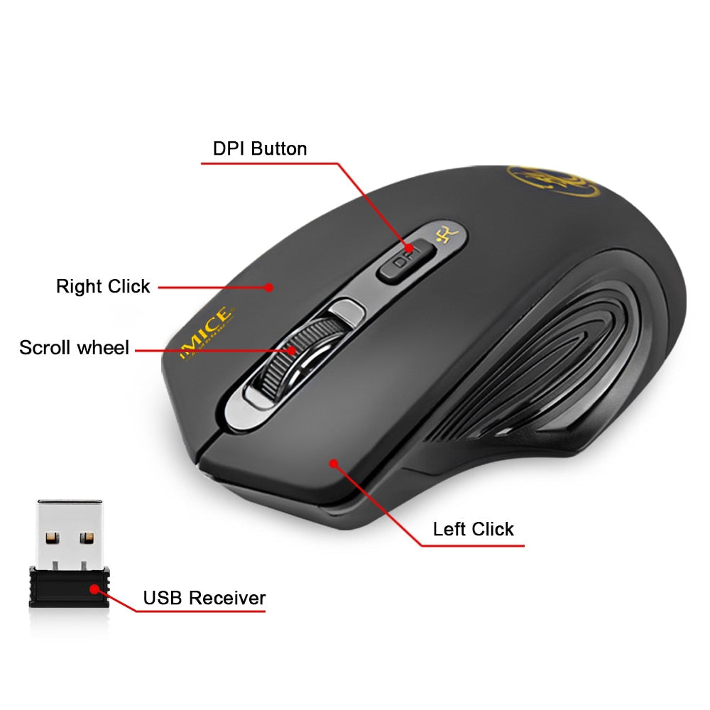 Wireless Mouse 4 Buttons