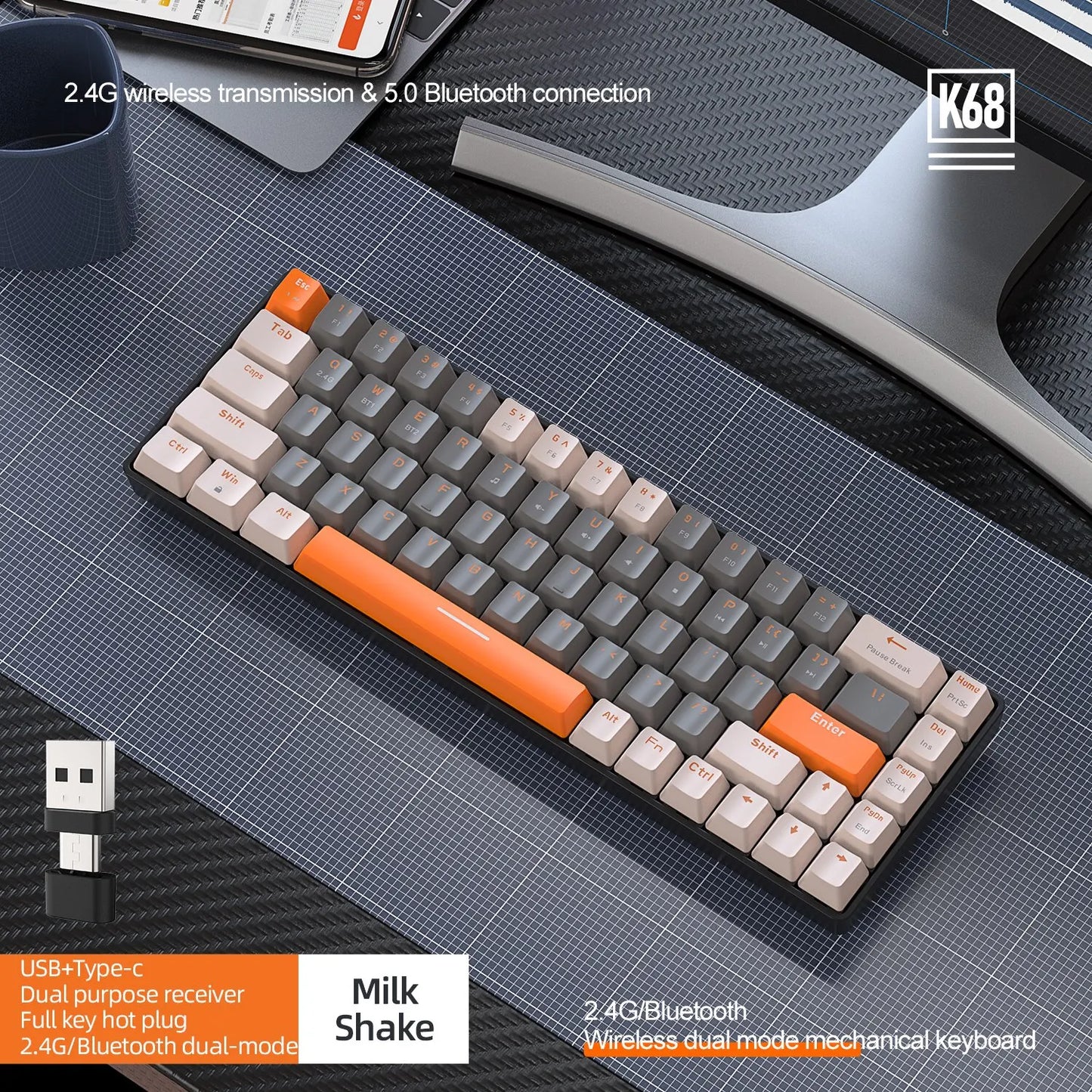 Wireless Mechanical Keyboard Bluetooth Dual Mode