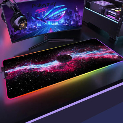 Space Large RGB  LES Gaming Mouse Pad