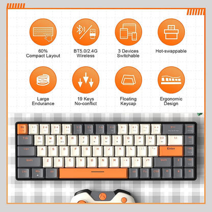 Wireless Mechanical Keyboard Bluetooth Dual Mode