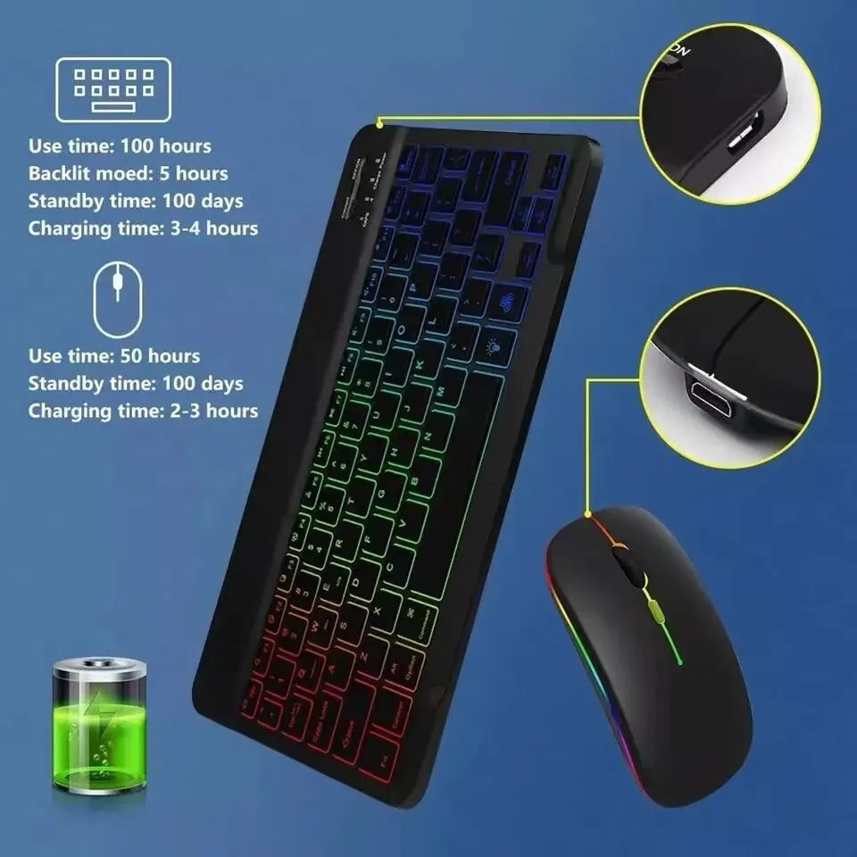 Backlit Wireless Keyboard and Mouse