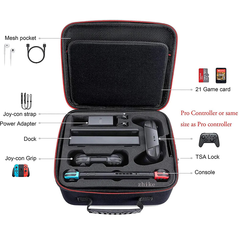 Carrying Storage Case With Card Slot For Nintendo Switch OLED