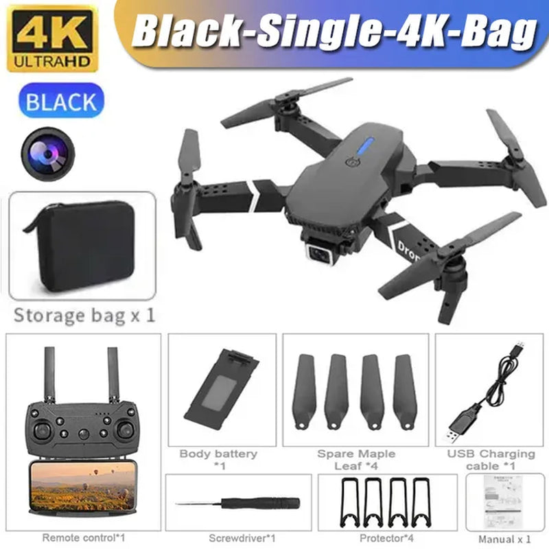 E88P Drone 4K with 1080P Wide Angle Dual HD Camera