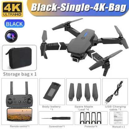 E88P Drone 4K with 1080P Wide Angle Dual HD Camera