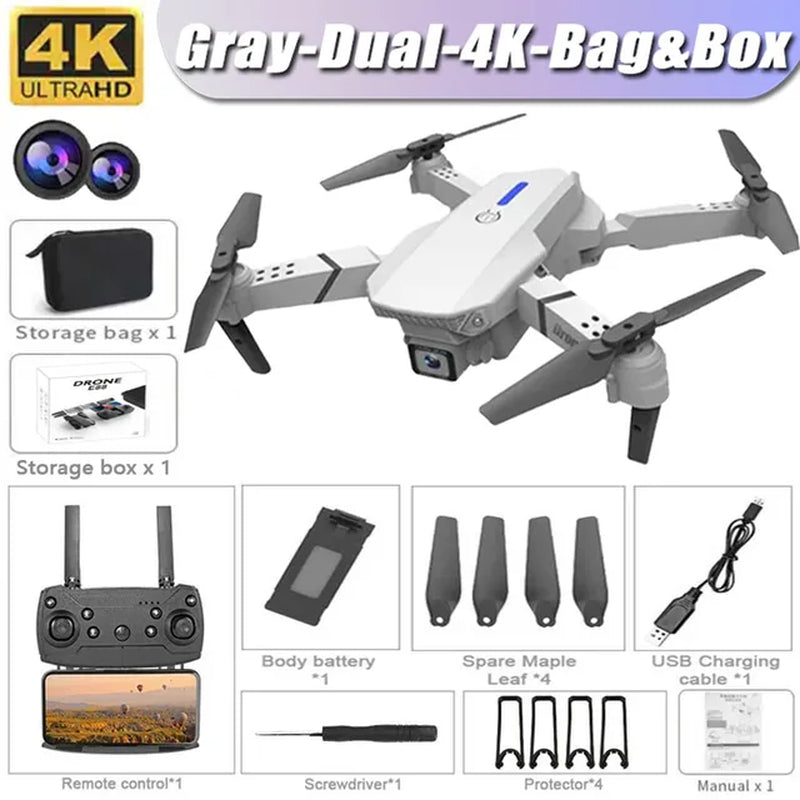 E88P Drone 4K with 1080P Wide Angle Dual HD Camera